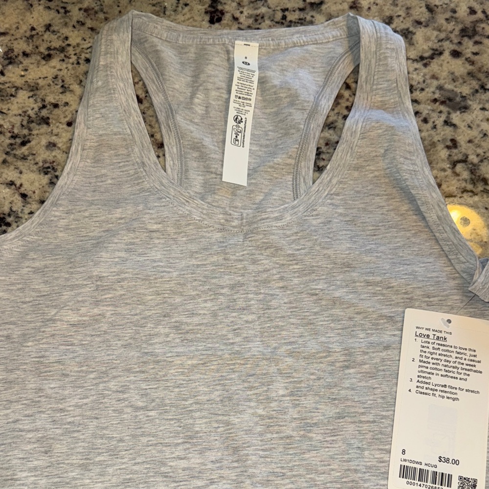 Light Gray Racerback Tank Top - Picture 6 of 8